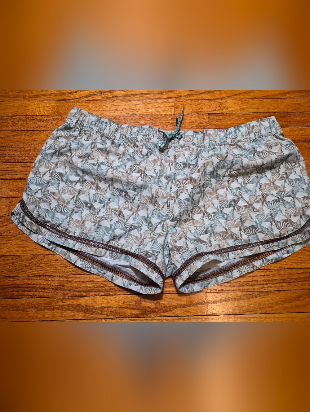 Prana Mariya Seaside Safari Zebra Shorts Size XL